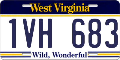 WV license plate 1VH683