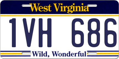 WV license plate 1VH686