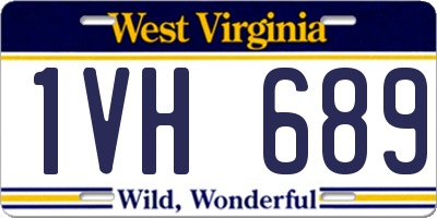 WV license plate 1VH689