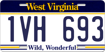 WV license plate 1VH693