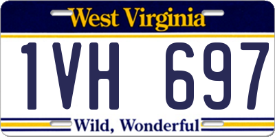WV license plate 1VH697