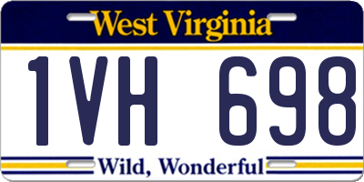 WV license plate 1VH698