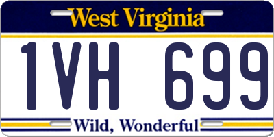 WV license plate 1VH699