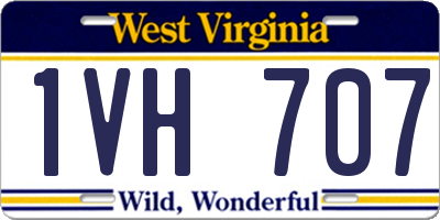 WV license plate 1VH707