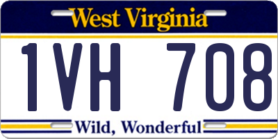 WV license plate 1VH708