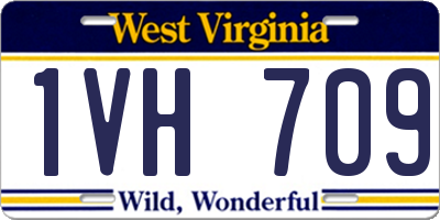 WV license plate 1VH709