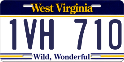 WV license plate 1VH710