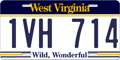 WV license plate 1VH714