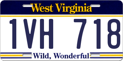 WV license plate 1VH718