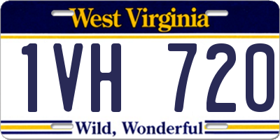 WV license plate 1VH720