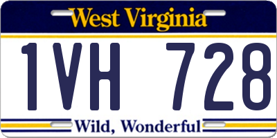 WV license plate 1VH728