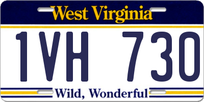 WV license plate 1VH730