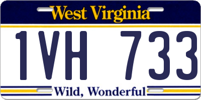 WV license plate 1VH733