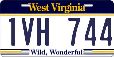 WV license plate 1VH744
