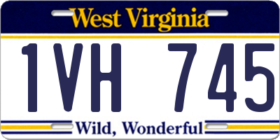WV license plate 1VH745