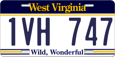 WV license plate 1VH747