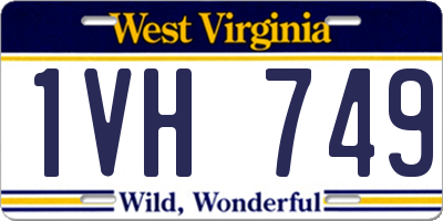 WV license plate 1VH749
