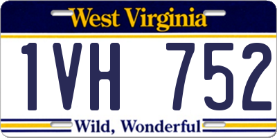 WV license plate 1VH752