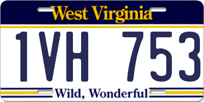 WV license plate 1VH753
