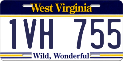 WV license plate 1VH755