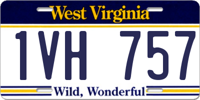 WV license plate 1VH757