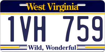 WV license plate 1VH759