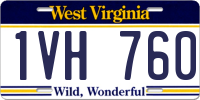 WV license plate 1VH760