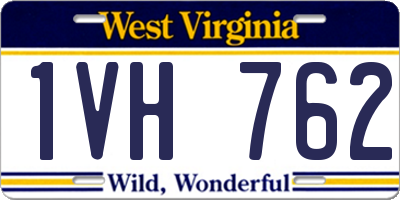 WV license plate 1VH762