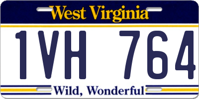 WV license plate 1VH764