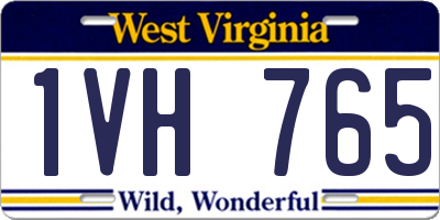 WV license plate 1VH765