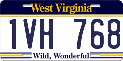 WV license plate 1VH768