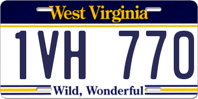 WV license plate 1VH770