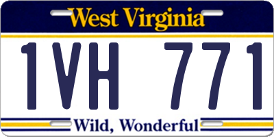 WV license plate 1VH771