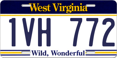 WV license plate 1VH772