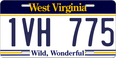 WV license plate 1VH775