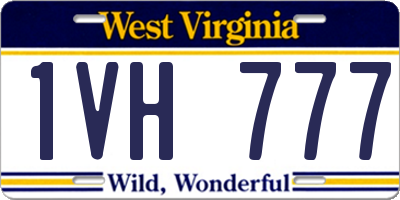 WV license plate 1VH777