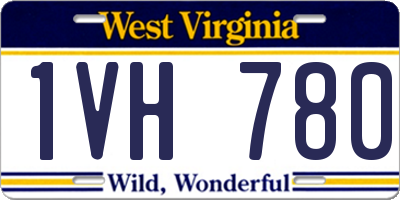 WV license plate 1VH780