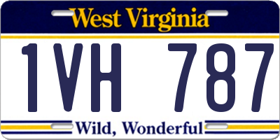 WV license plate 1VH787