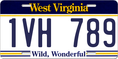 WV license plate 1VH789