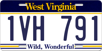 WV license plate 1VH791