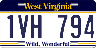 WV license plate 1VH794