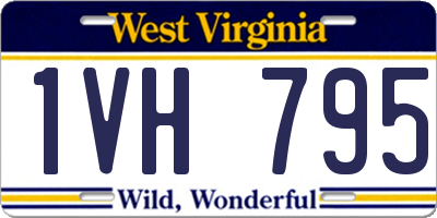 WV license plate 1VH795