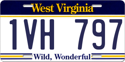 WV license plate 1VH797