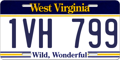 WV license plate 1VH799