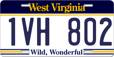 WV license plate 1VH802
