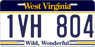 WV license plate 1VH804