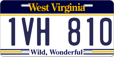 WV license plate 1VH810