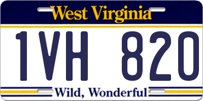 WV license plate 1VH820