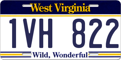 WV license plate 1VH822