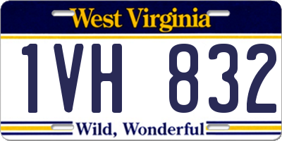 WV license plate 1VH832